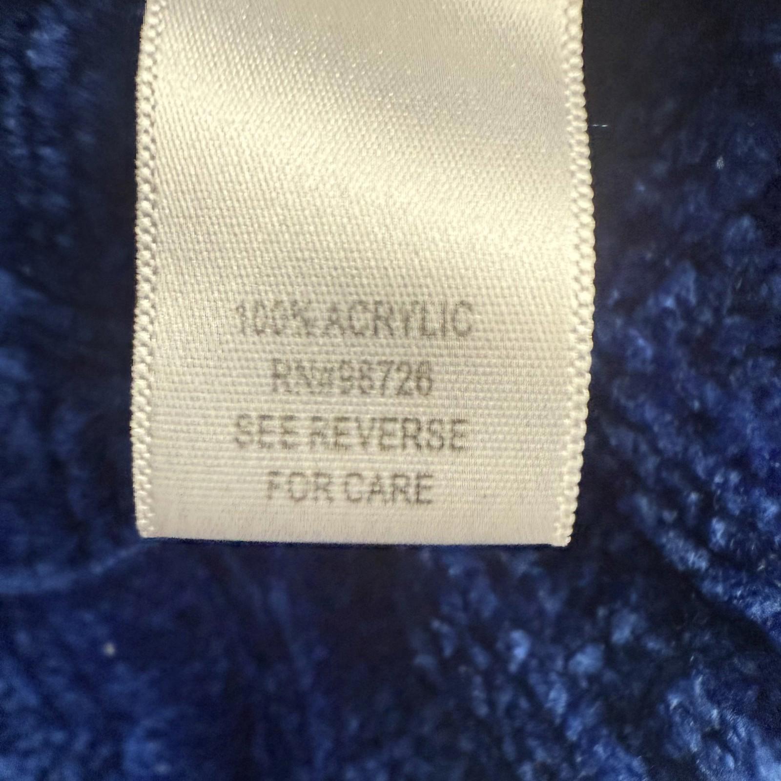 Knit Fit Womens Button Up Cardigan Size xl Royal Blue 100% acrylic