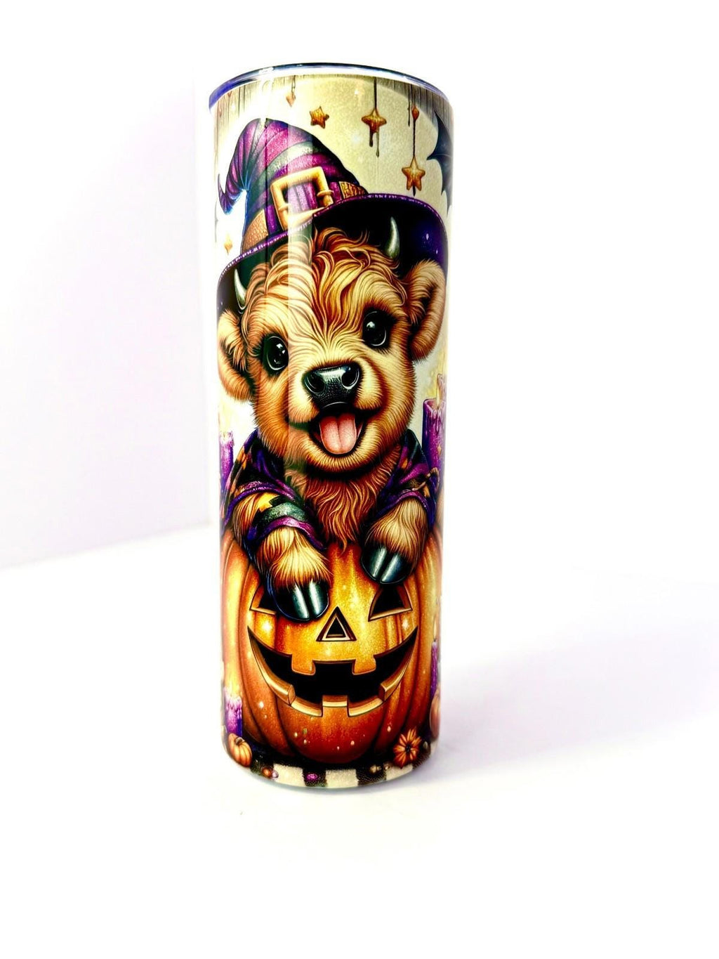 20 oz Witch Cow Stainless Steel Tumbler with Lid, Straw