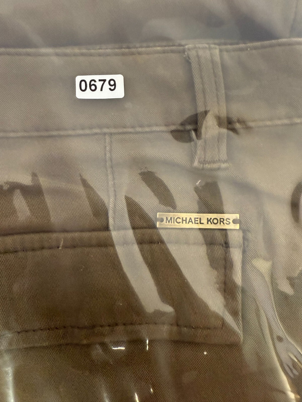 Michael Kors Womens Pants Size 10 Brown Stretch Twill Zip Pockets Ankle Zipper