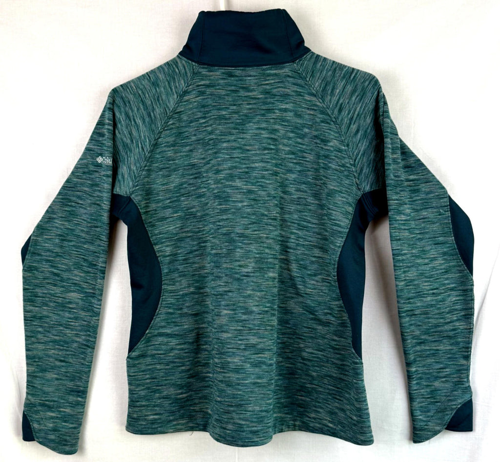 Columbia Sweater Womens Sz Large Green Half Zip Comfort Outdoors Ladies