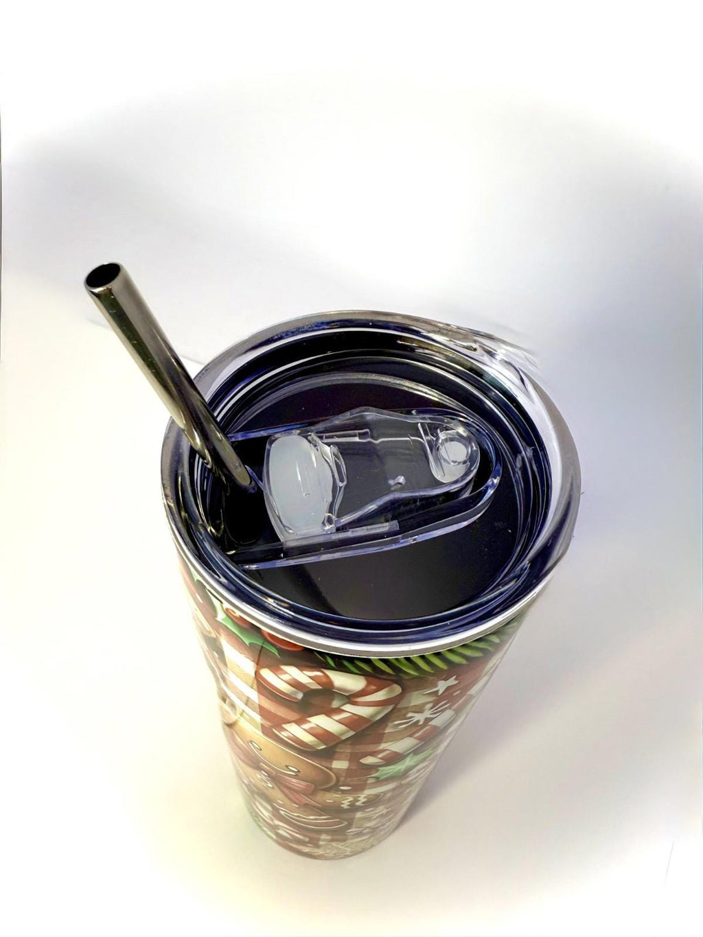 20 oz Gingerbread Men Stainless Steel Tumbler with Lid, Straw