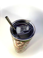 20 oz Gingerbread Men Stainless Steel Tumbler with Lid, Straw