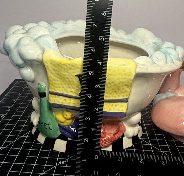 Pig In A Bubble Bath Cookie Jar