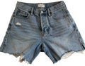 PacSun Shorts Womens 24 Vintage High Rise Cut-Off Blue Jean Distressed Denim