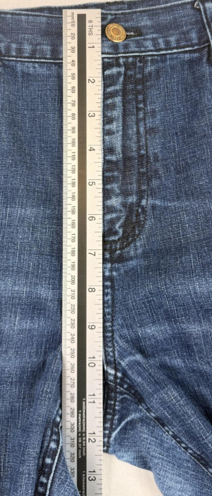 Lauren Ralph Lauren Jeans Women Size 12P Petite Blue Classic Straight Whiskers