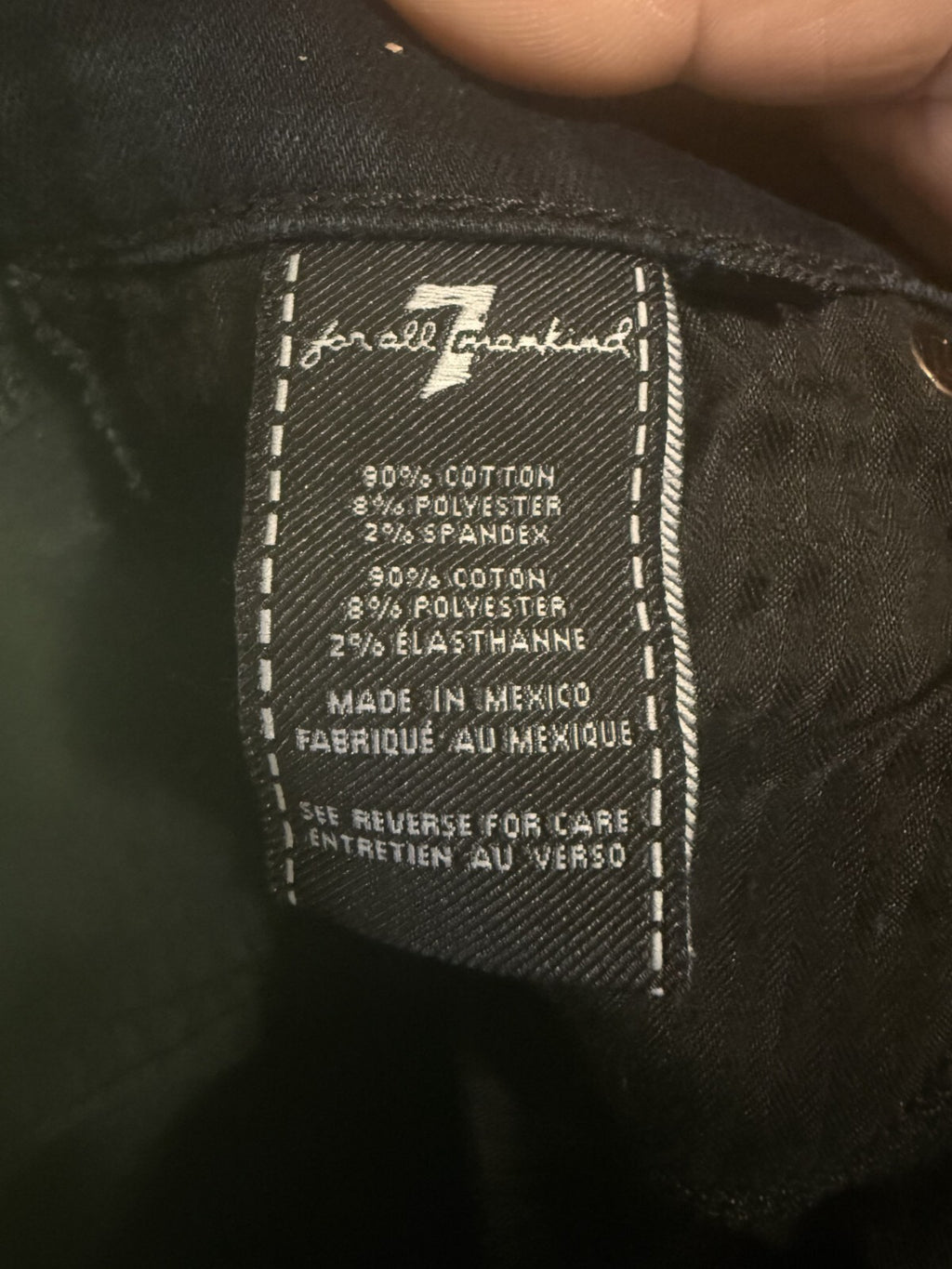 7 For All Mankind Skinny Gwenevere Jeans Womens 27 Dark Wash Stretch