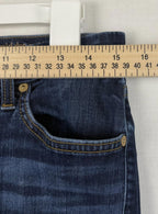 7 For All Mankind Womens 29 The Mid Rise Ankle Skinny Dark Blue Denim Jeans