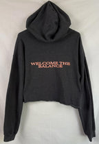 The Gym "Welcome the Balance" Womens Cropped Hoodie Size L