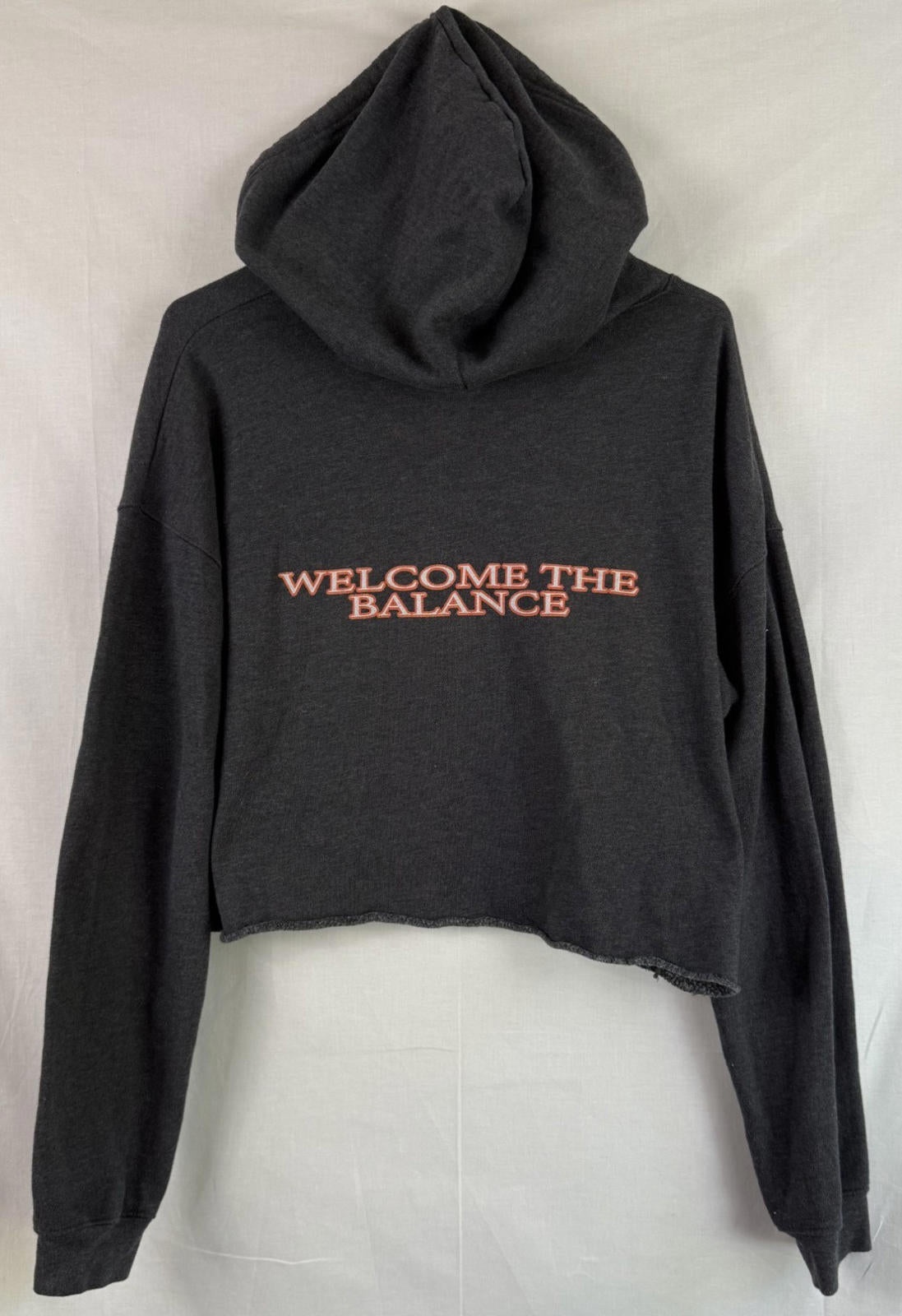 The Gym "Welcome the Balance" Womens Cropped Hoodie Size L