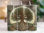 20 oz Tree of Life Stainless Steel Tumbler with Lid, Straw
