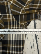 Patagonia Mens Large Organic Cotton Plaid Short Sleeve Button Down Shirt Brown