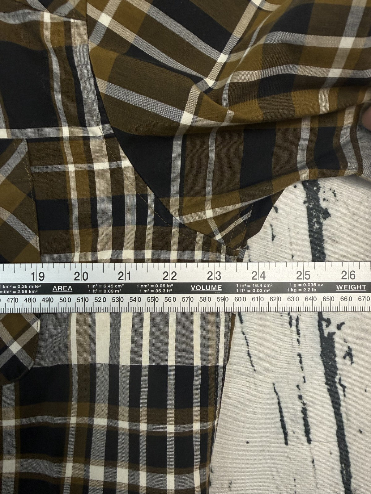Patagonia Mens Large Organic Cotton Plaid Short Sleeve Button Down Shirt Brown