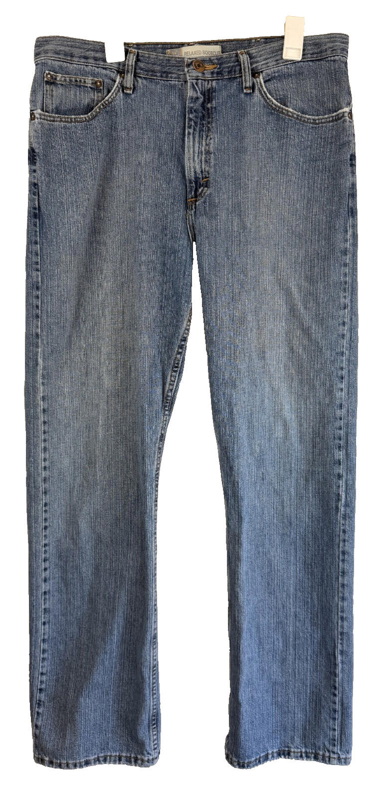 Vtg Lee Dungarees 36x34 Loose Straight Blue Jeans Faded Wash Broken In