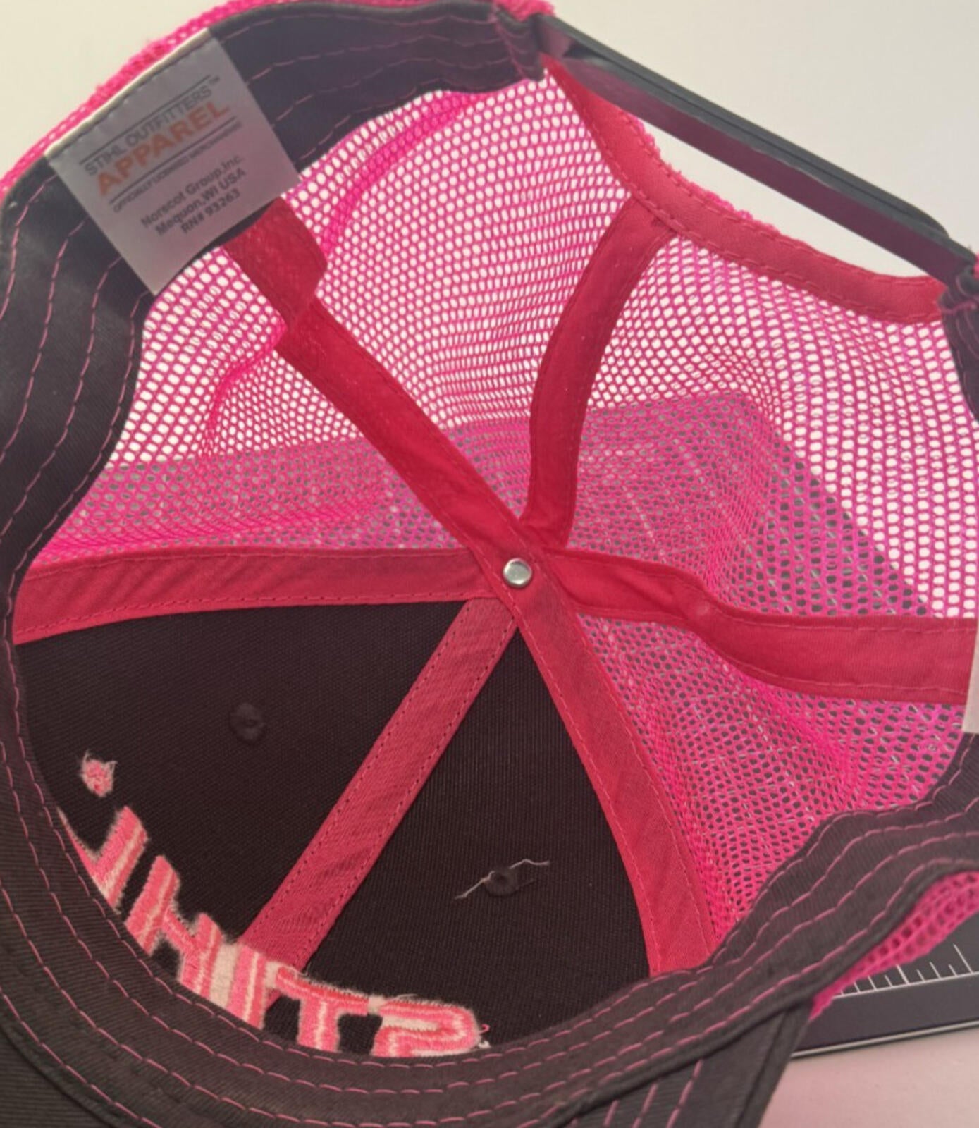 Womens Stihl Outfitters Chainshaw Mesh Trucker Snapback Hat Cap Hunt Gray Pink