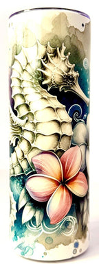 20 oz Hawaiian Seahorse Stainless Steel Tumbler with Lid, Straw