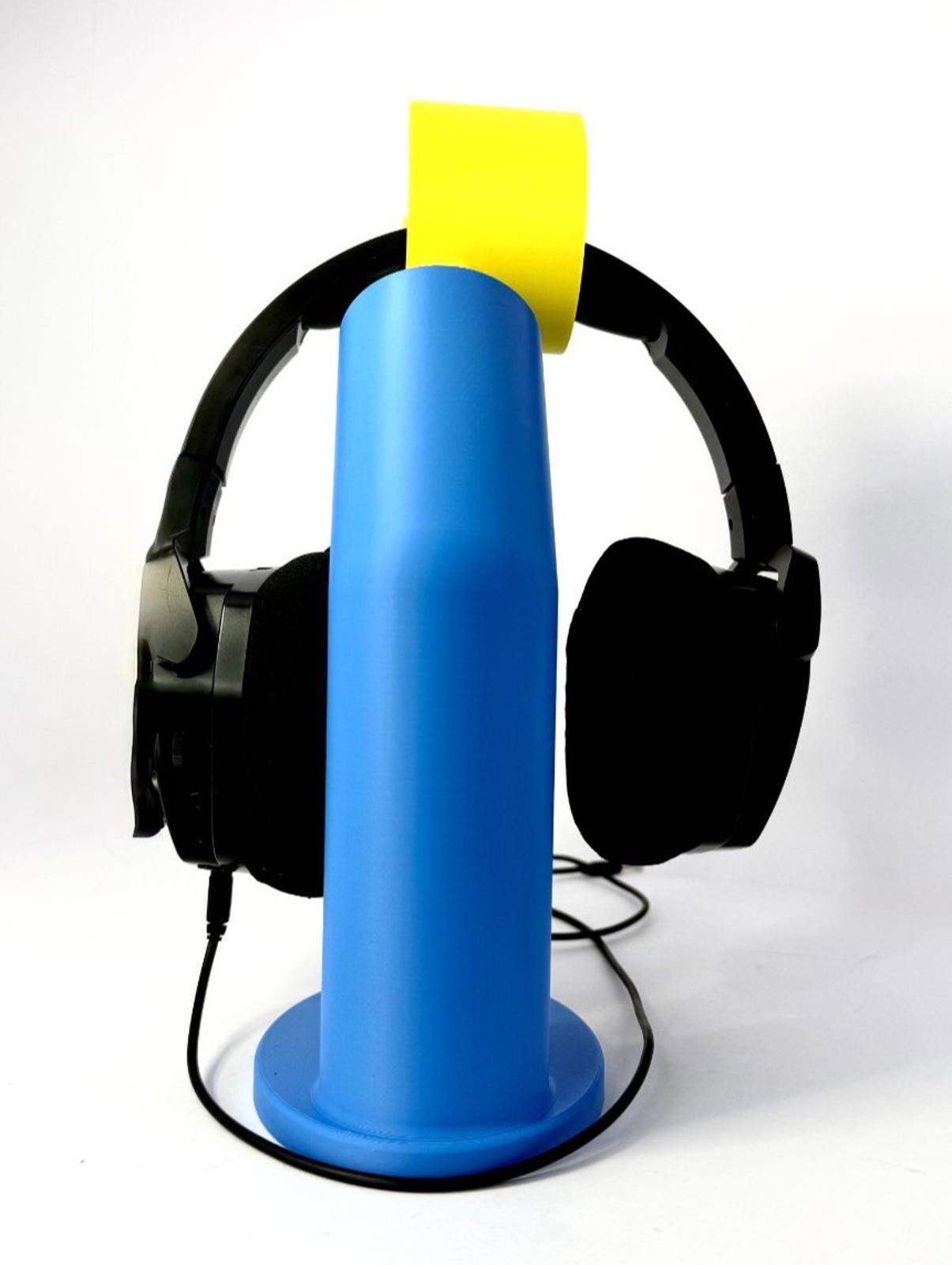 Lego Arm Headphone Stand Holder 3d Printed PLA Gaming Blue and Yellow