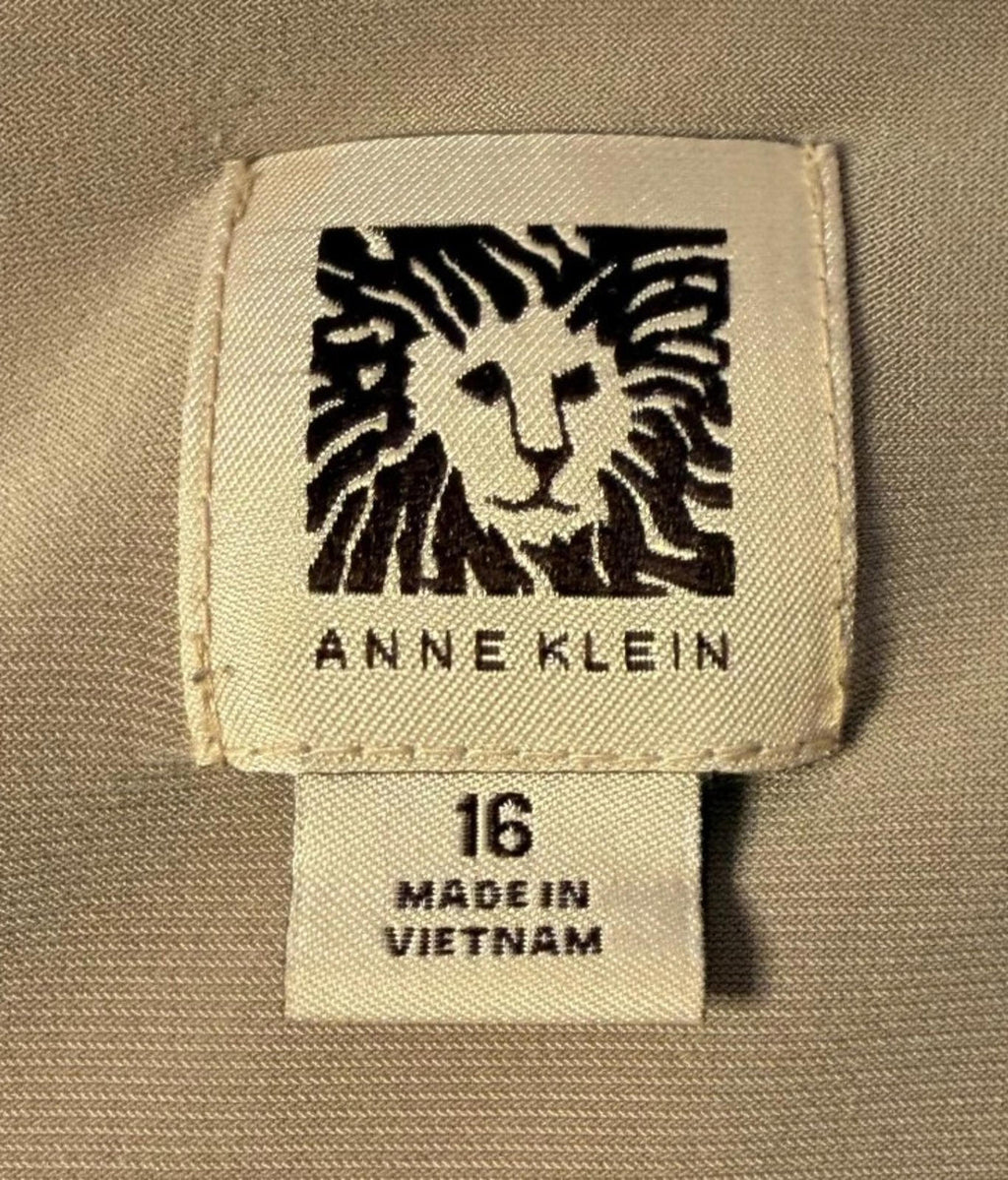 Ann Klein Womens Dress Size 16 Tan and Black 35" Long Excellent Condition