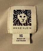 Ann Klein Womens Dress Size 16 Tan and Black 35" Long Excellent Condition