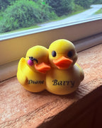 3d Printed Couples Ducks - Personalized - 2 1/5 Inch Tall