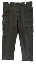 Wrangler Pants Mens 38x30 Grey Carpenter Canvas Utility Workwear Cotton Casual