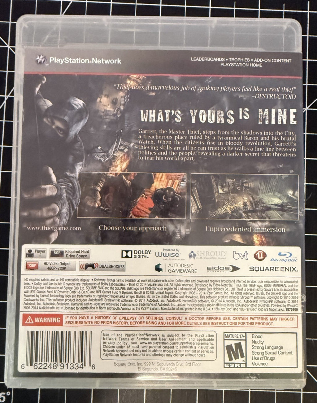 THIEF  (Sony PlayStation 3) PS3