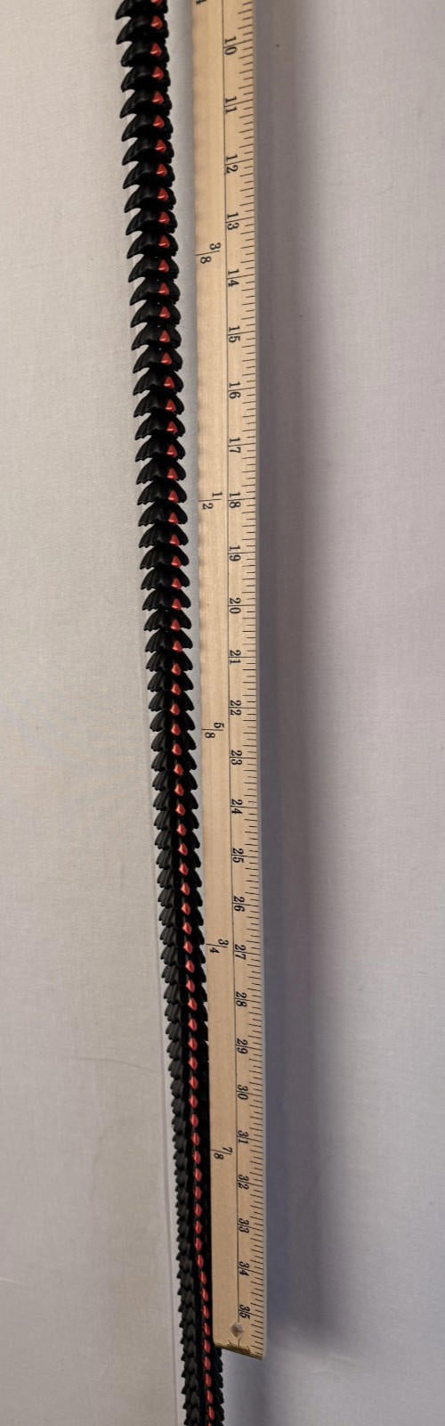 3D Printed LONG Dragon/Snake - PLA - Black and Red - 5 Feet 4 Inches