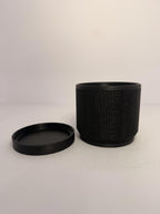 3D Printed Modern Planter - 4 Inch - Indoor - Black with removable bottom
