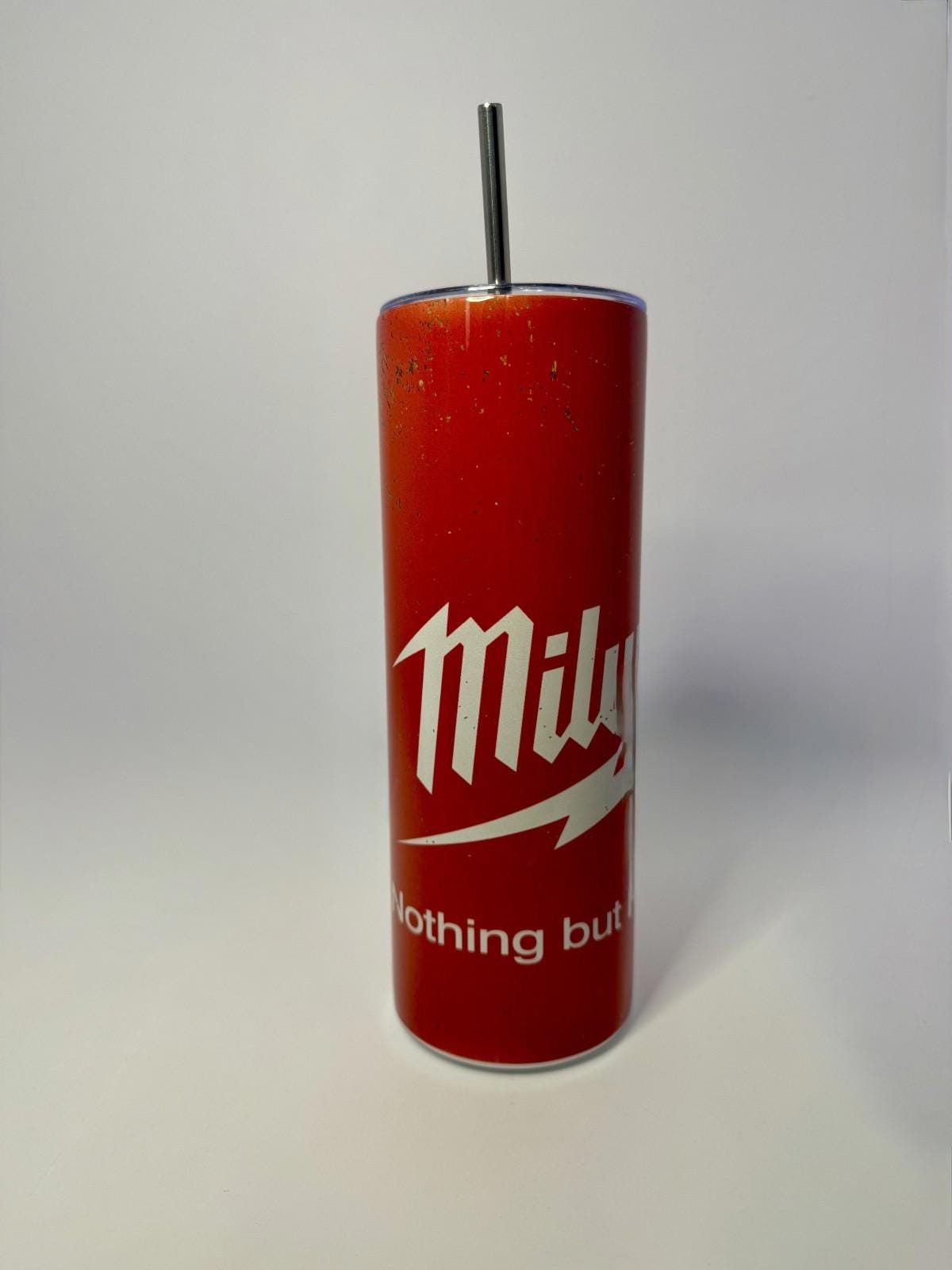 20 oz Milwaukee Stainless Steel Tumbler with Lid, Straw