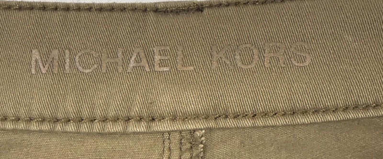 Michael Kors Womens Pants Size 10 Brown Stretch Twill Zip Pockets Ankle Zipper