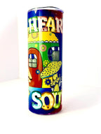 20 oz Hippie Heart Gypsy Soul Stainless Steel Tumbler with Lid, Straw