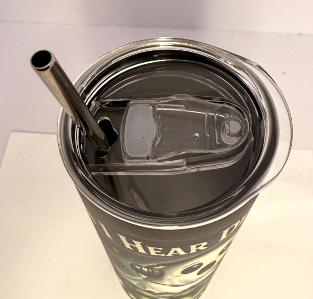 20 oz EVP Glow in the Dark Stainless Steel Tumbler with Lid, Straw