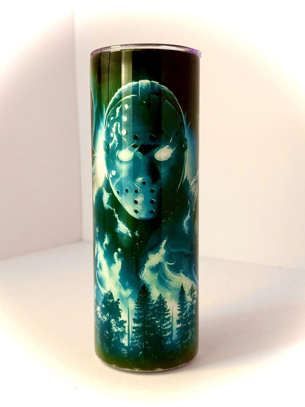 20 oz Glowing Killers Stainless Steel Tumbler with Lid, Straw Halloween