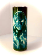 20 oz Glowing Killers Stainless Steel Tumbler with Lid, Straw Halloween