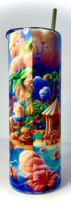 20 oz Stitch Stainless Steel Tumbler with Lid, Straw
