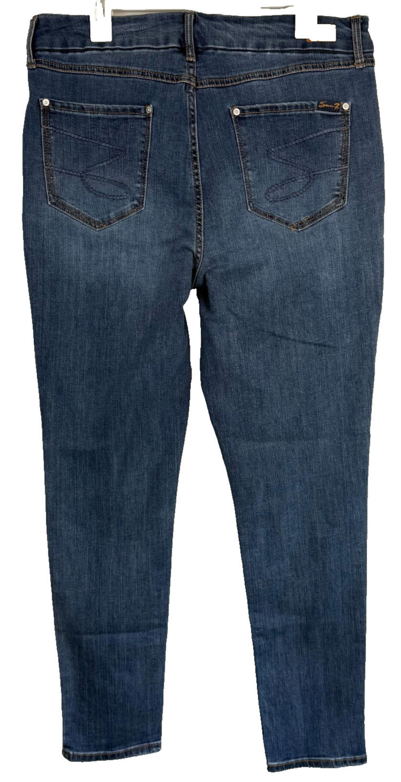 Seven 7 Tummyless High Rise Jeans Womens Size 16 Dark Wash Skinny Stretch Denim