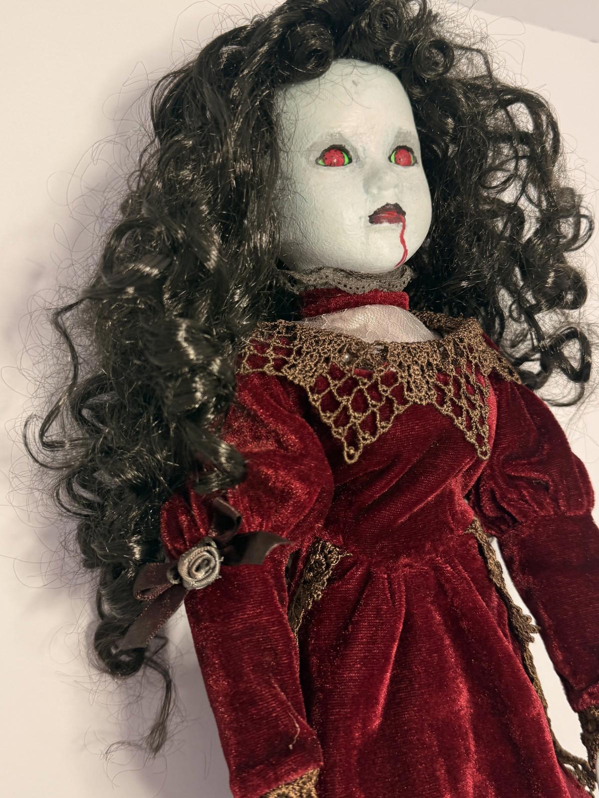 Countess Seraphina - OOAK Scary Creepy Doll 18" Hand Painted Horror Haunting Art