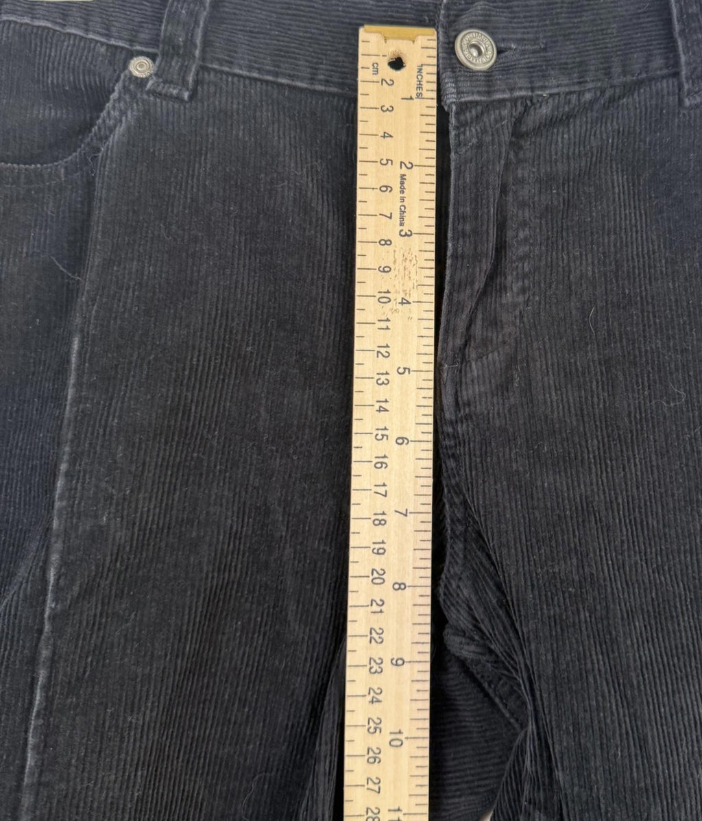 Columbia Womens 12 Corduroy Pants Flat Front Black