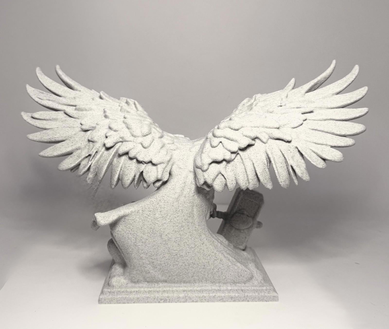 3D Printed Eagle and Mjolnir - Stone Looking PLA