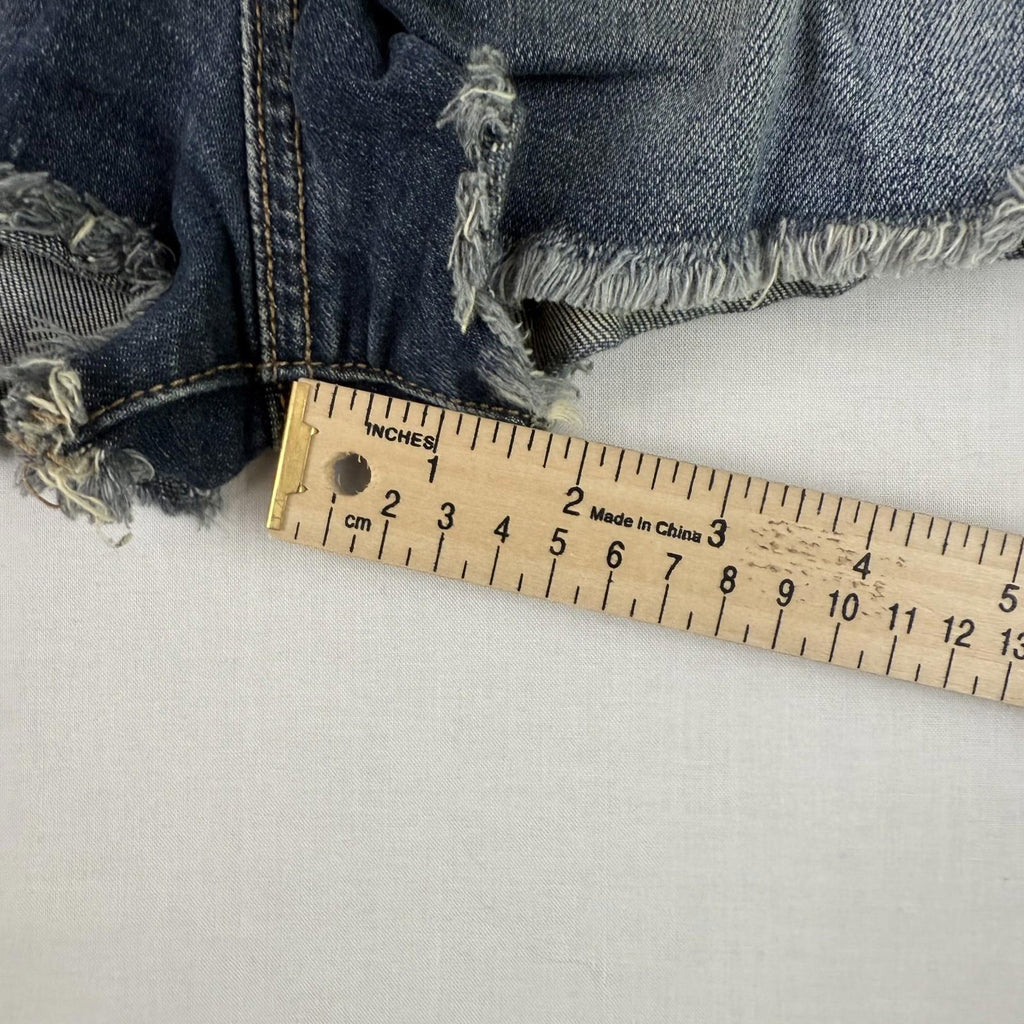 PINK Victoria's Secret womens cut-off high rise shorts Sz 10 stretch Distressed