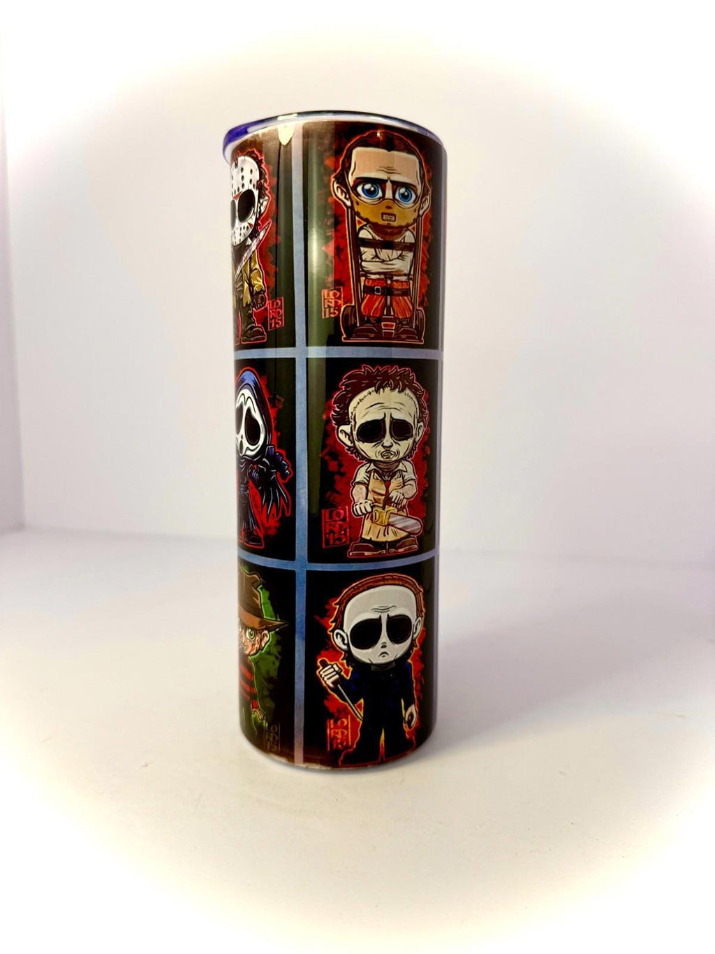 20 oz Horror Stars Stainless Steel Tumbler with Lid, Straw Halloween