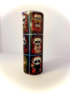 20 oz Horror Stars Stainless Steel Tumbler with Lid, Straw Halloween