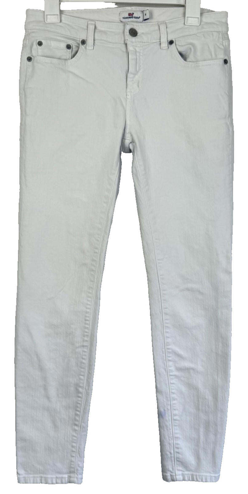 Vineyard Vines Jeans Womens Sz 6 White Skinny Ankle Stretch Cotton