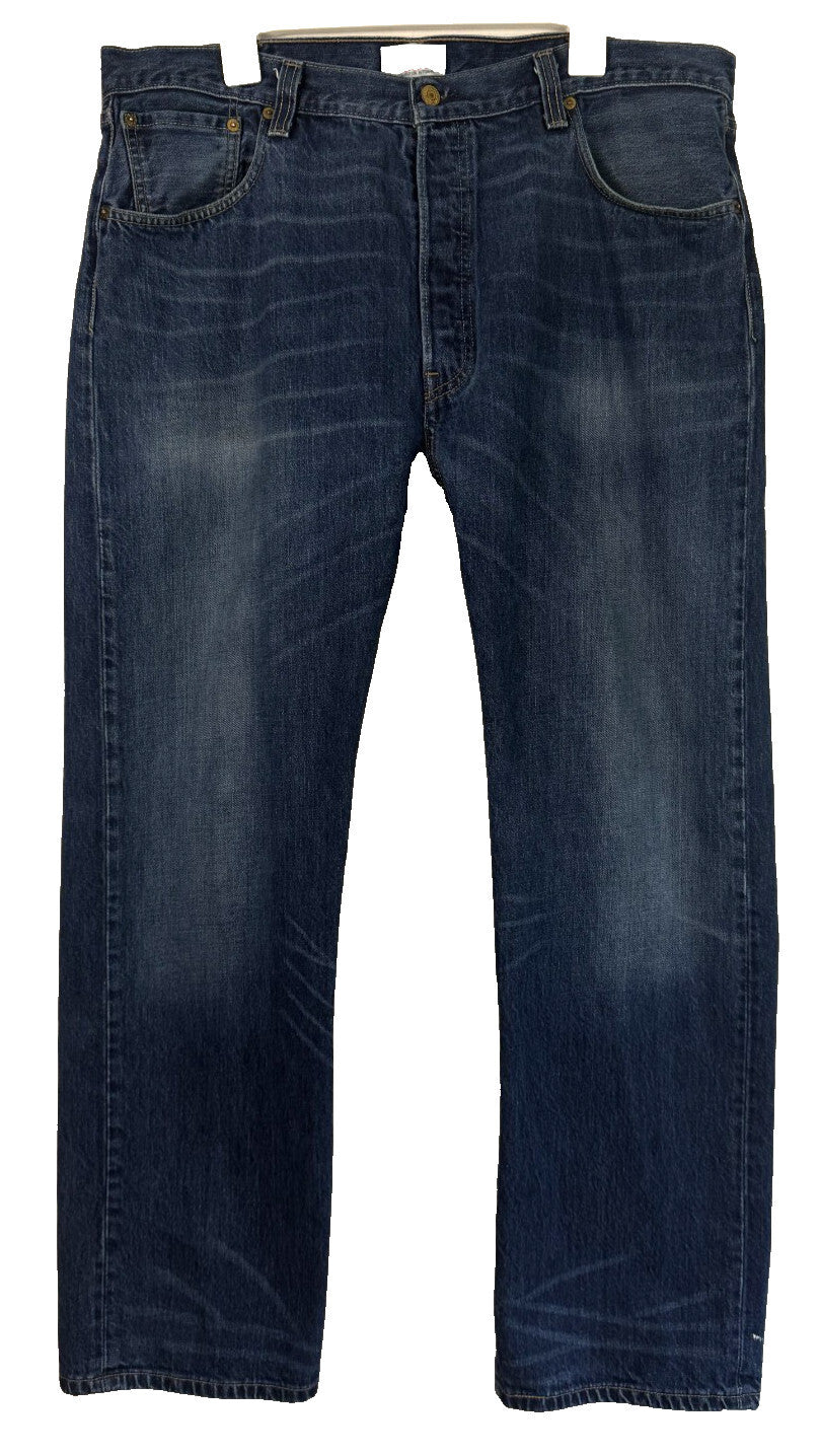 Vintage Levis 501 Jeans Mens 40x32 Blue Denim Button Fly Straight Leg