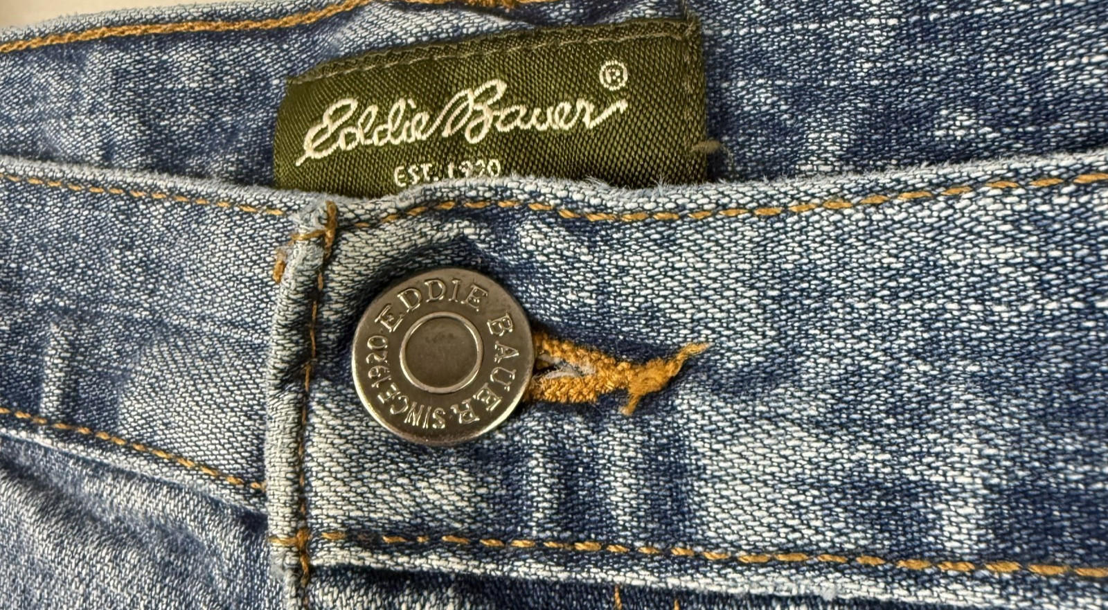 Eddie Bauer Womens Jeans Sz 10 Petite Blue Denim Pants Bootcut 5-Pocket