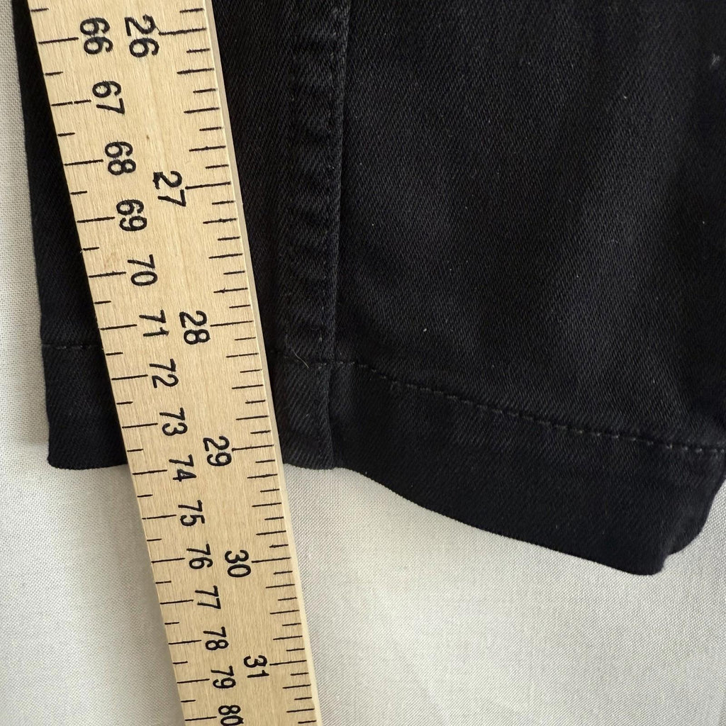 Banana Republic Mid Rise Skinny Jeans Womens Size 30L Black ~zip pockets w/ belt