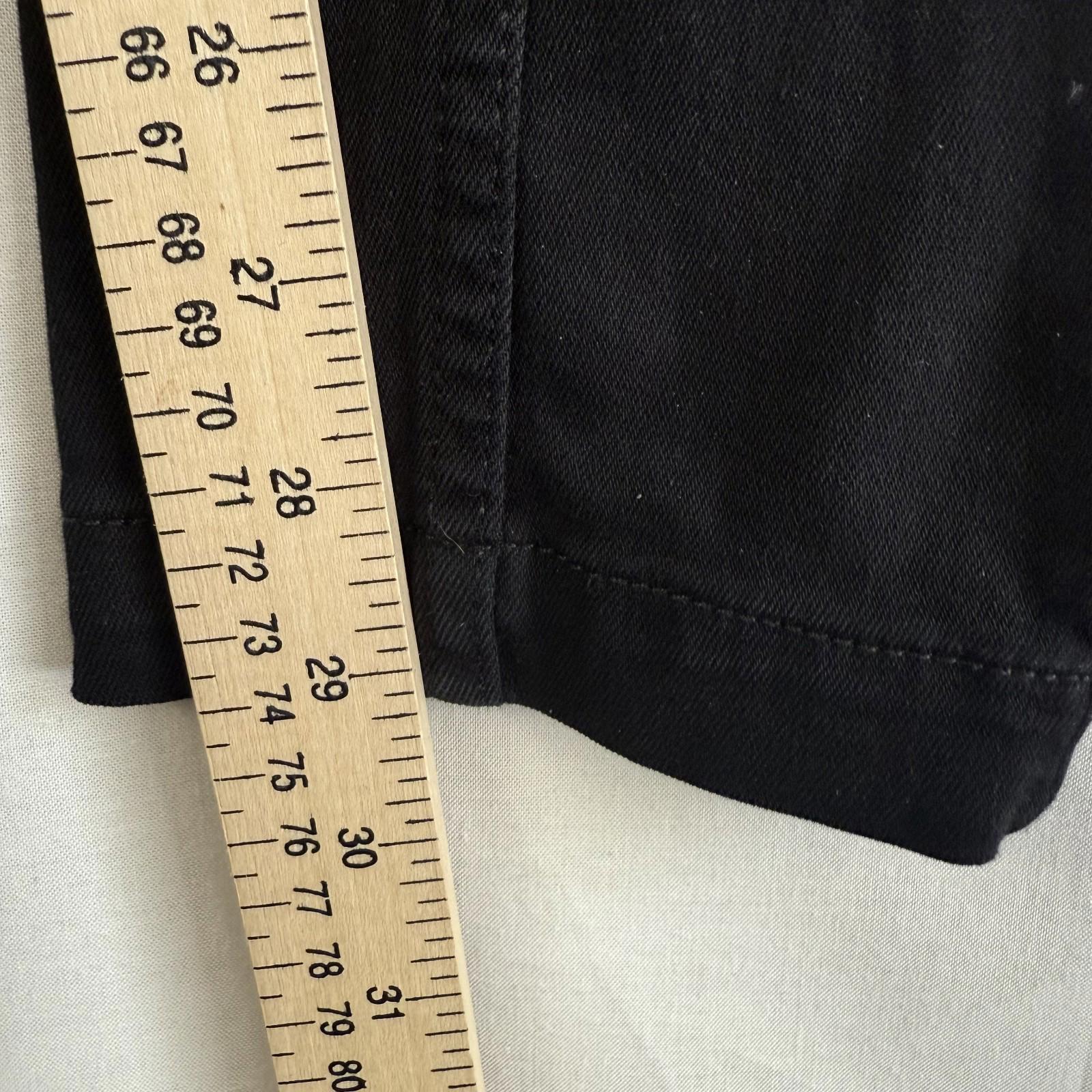 Banana Republic Mid Rise Skinny Jeans Womens Size 30L Black ~zip pockets w/ belt
