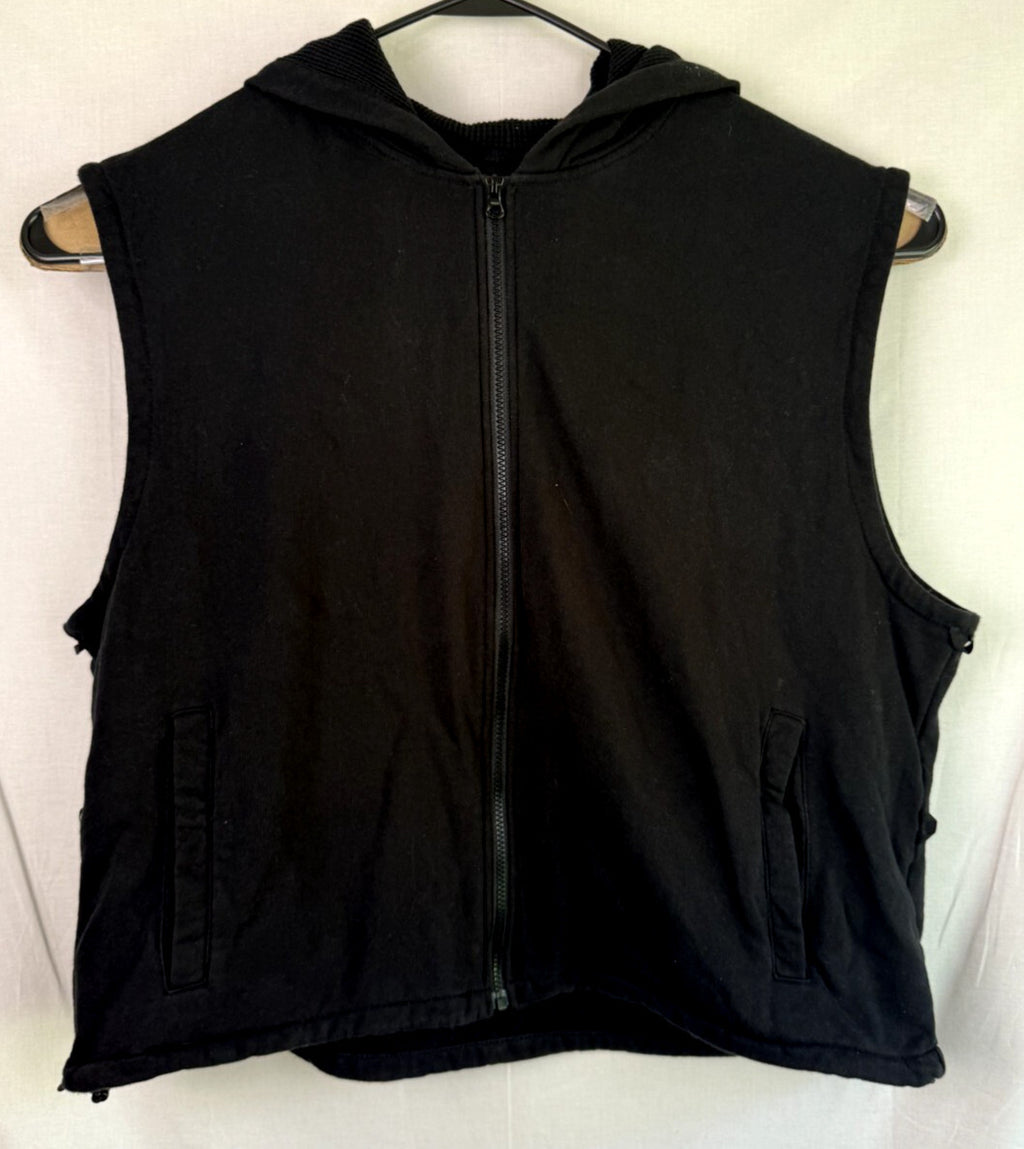 Harley-Davidson Hoodie Men's Sz XXL 2XL Black Fleece Sleeveless Vest