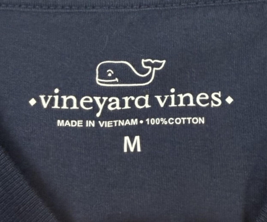 Vineyard Vines Shirt Mens Medium Blue Long Sleeve Ski You Later