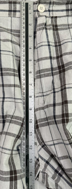 AIRWALK Grunge Plaid Gray/White Cotton Cargo Shorts Mens Sz 38 - Skater