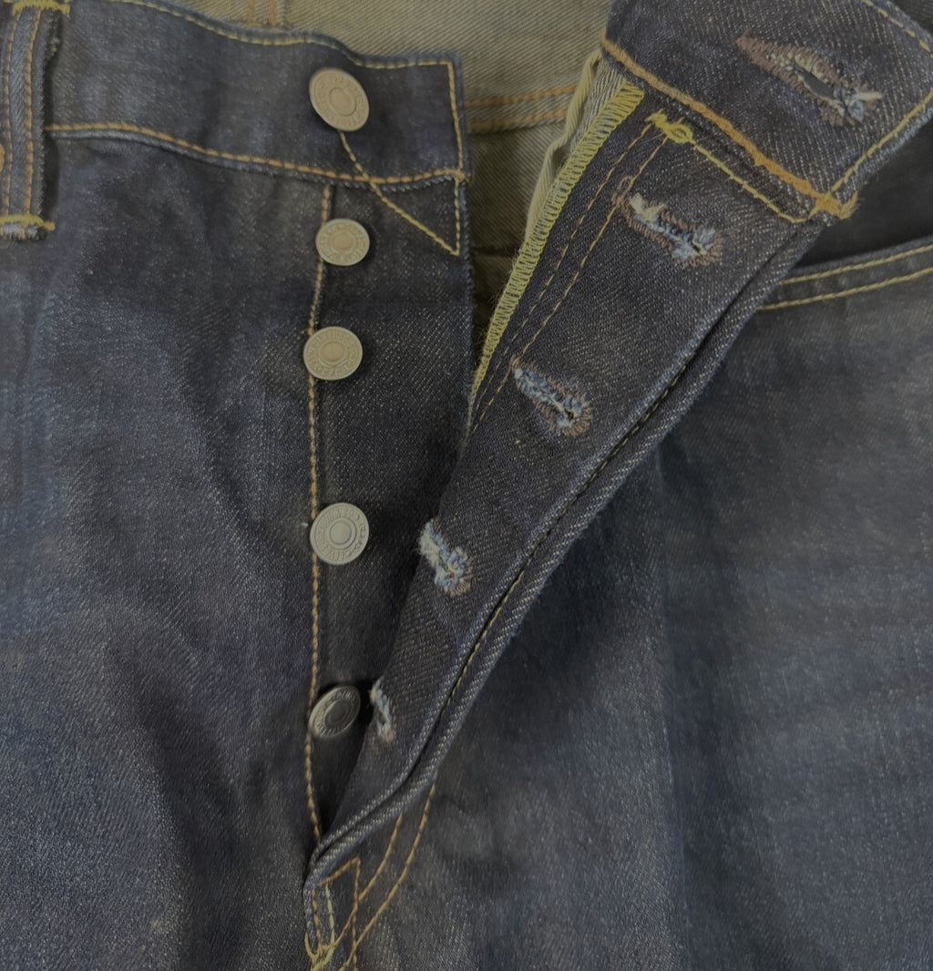Levis 501 Jeans 38x34 Blue Regular Straight Dark Dirtwash Red Tab Denim